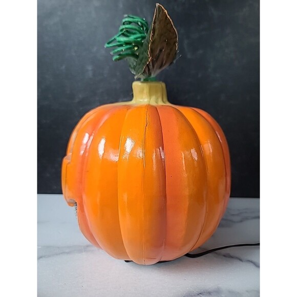 Fiber Optic Halloween Fall Pumpkin Decor Light Up Plug In Vintage Foremost - Picture 6 of 10